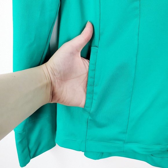 Under Armour Womens Jacket Large Semi Fitted All Season Teal Green Zip Up - Picture 3 of 10